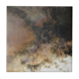 Eclipse en wolken, zonne-energie tegeltje