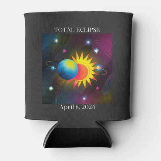 Eclipse Flare 04.08.24 Totaal Zonsverduistering US Blikjeskoeler (Voorkant)