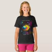 Eclipse Flare 04.08.24 Totaal Zonsverduistering US T-shirt (Voorkant volledig)