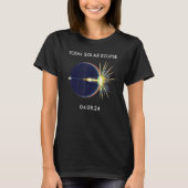 Eclipse Flare 04 08 24 Total Solar Eclipse America T-shirt (Voorkant)