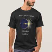 Eclipse Flare 04 08 24 Total Solar Eclipse Arkansa T-shirt (Voorkant)