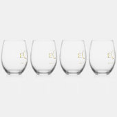 Eclipse gouden hemelse herdenkingssouvenir wijnglas zonder voet (Voorkant)