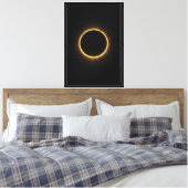 Eclipse Gouden Ring Canvas Afdruk (Insitu (Slaapkamer))