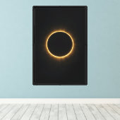Eclipse Gouden Ring Canvas Afdruk (Insitu (Houten vloer))