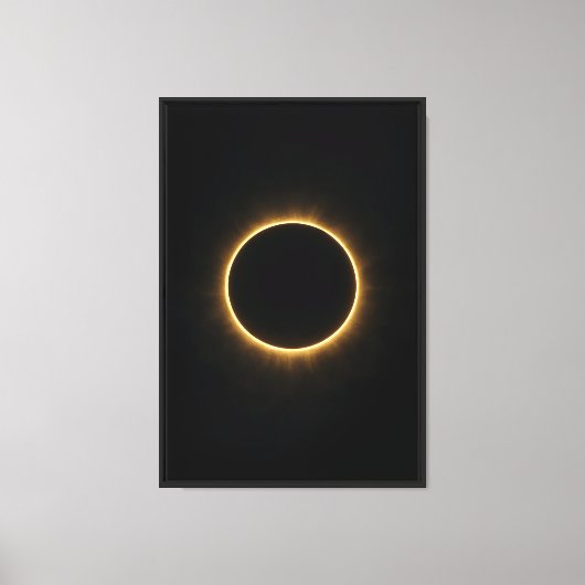 Eclipse Gouden Ring Canvas Afdruk (Voorkant)