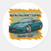 Eclipse_Groen Ronde Sticker (Voorkant)
