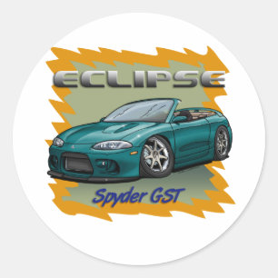 Eclipse_Groen Ronde Sticker
