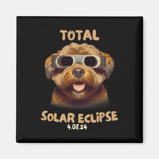 Eclipse Hond Dragen Solar Eclipse Gles Magneet (Voorkant)