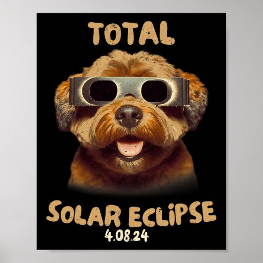 Eclipse Hond Dragen Solar Eclipse Gles Poster (Voorkant)
