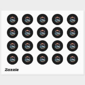 Eclipse in Zee Mazatlan Mexico totale zonsverduist Ronde Sticker (Vel)