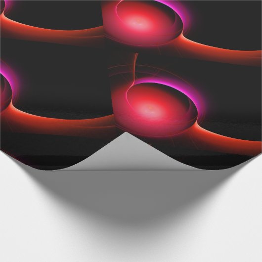 ECLIPSE Levendig zwart rood roze Cadeaupapier (Hoek)