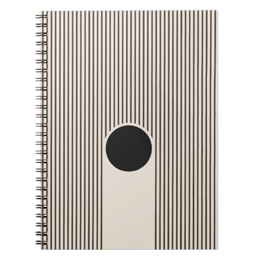 Eclipse Lijnen Patroon Notitieboek (Voorkant)