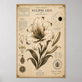 Eclipse Lily Victoriaans Botanisch Museum Print