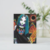 Eclipse Little Rainbow Devil Angel Briefkaart (Staand voorkant)
