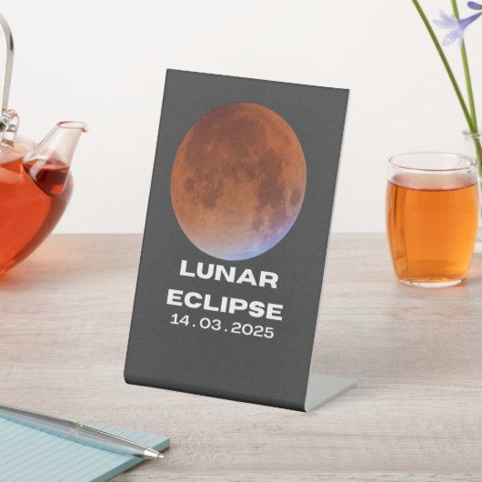 eclipse lunar reclamebord met voetstuk (Insitu)