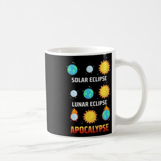 Eclipse Maansverduistering Apocalypse Grappige Ecl Koffiemok (Rechts)