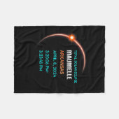 Eclipse Maumelle Arkansas Totale Zonsverduistering Fleece Deken (Voorkant (Horizontaal))