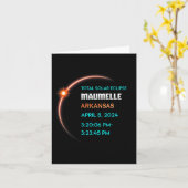 Eclipse Maumelle Arkansas Totale Zonsverduistering Kaart (Gele Bloem)