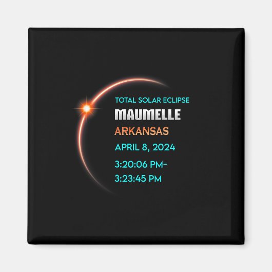 Eclipse Maumelle Arkansas Totale Zonsverduistering Magneet (Voorkant)