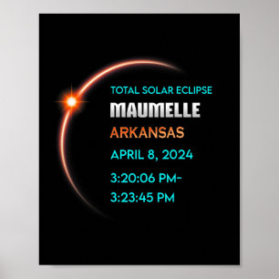 Eclipse Maumelle Arkansas Totale Zonsverduistering Poster
