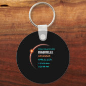 Eclipse Maumelle Arkansas Totale Zonsverduistering Sleutelhanger (Voorkant)