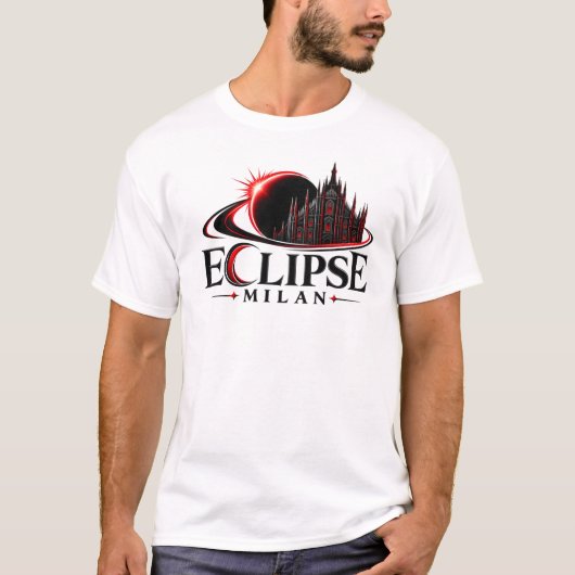 Eclipse Milaan Toerisme – Milaan Reizen T-shirt (Voorkant)