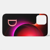 ECLIPSE MONOGRAM Black Pink Paars Red Swirls Case-Mate iPhone Case (Achterkant (horizontaal))