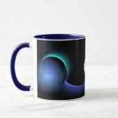 ECLIPSE MONOGRAM Blauwgroen Blue Green Black Fract Mok (Links)