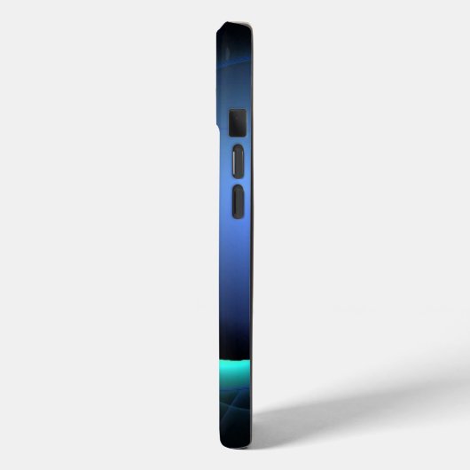 ECLIPSE MONOGRAM Levendig zwart blauw Case-Mate iPhone Case (Achterkant / Links)