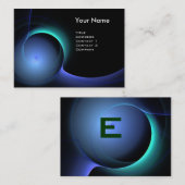 ECLIPSE MONOGRAM Levendig zwart blauw Visitekaartje (Voorkant / Achterkant)