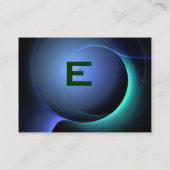 ECLIPSE MONOGRAM Levendig zwart blauw Visitekaartje (Achterkant)