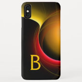 ECLIPSE MONOGRAM Levendig zwart geel Case-Mate iPhone Case (Achterkant)