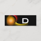 ECLIPSE MONOGRAM Levendig zwart geel Mini Visitekaartje (Achterkant)