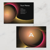 ECLIPSE MONOGRAM Levendig zwart geel Visitekaartje (Voorkant / Achterkant)