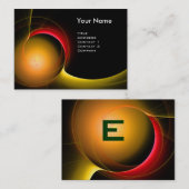 ECLIPSE MONOGRAM Levendig zwart geel Visitekaartje (Voorkant / Achterkant)