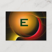 ECLIPSE MONOGRAM Levendig zwart geel Visitekaartje (Achterkant)