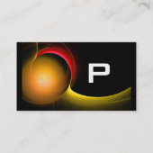 ECLIPSE MONOGRAM Levendig zwart geel Visitekaartje (Achterkant)