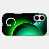 ECLIPSE MONOGRAM Levendig zwart groen Case-Mate iPhone Case (Achterkant (horizontaal))
