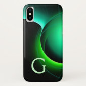 ECLIPSE MONOGRAM Levendig zwart groen Case-Mate iPhone Case (Achterkant)