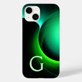 ECLIPSE MONOGRAM Levendig zwart groen Case-Mate iPhone Case (Achterkant)