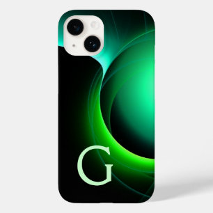 ECLIPSE MONOGRAM Levendig zwart groen Case-Mate iPhone 14 Hoesje