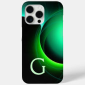 ECLIPSE MONOGRAM Levendig zwart groen Case-Mate iPhone Case (Achterkant)