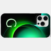 ECLIPSE MONOGRAM Levendig zwart groen Case-Mate iPhone Case (Achterkant (horizontaal))