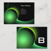 ECLIPSE MONOGRAM Levendig zwart groen Visitekaartje (Voorkant / Achterkant)