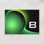ECLIPSE MONOGRAM Levendig zwart groen Visitekaartje (Achterkant)
