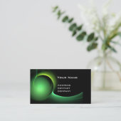 ECLIPSE MONOGRAM Levendig zwart groen Visitekaartje (Staand voorkant)