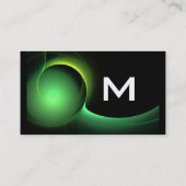 ECLIPSE MONOGRAM Levendig zwart groen Visitekaartje (Achterkant)