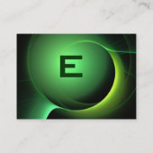 ECLIPSE MONOGRAM Levendig zwart groen Visitekaartje (Achterkant)