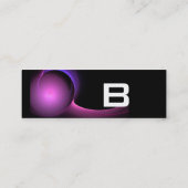 ECLIPSE MONOGRAM Levendig zwart paars Mini Visitekaartje (Achterkant)