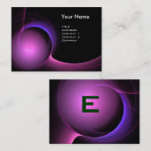 ECLIPSE MONOGRAM Levendig zwart paars Visitekaartje (Voorkant / Achterkant)